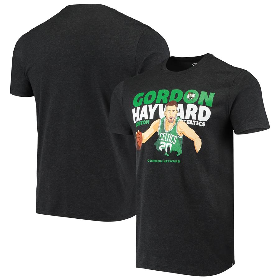 Gordon Hayward Boston Celtics '47 Player Graphic T-Shirt - Heathered Black