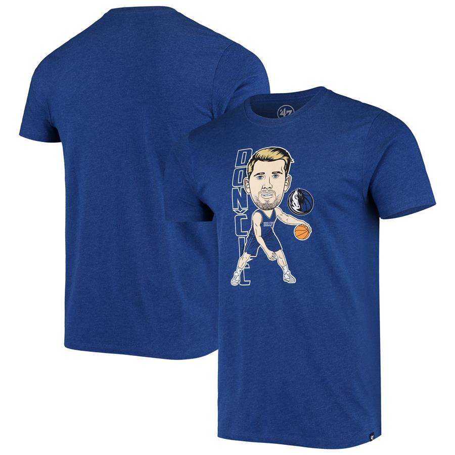 Luka Doncic Dallas Mavericks '47 Bobblehead T-Shirt - Heathered Navy