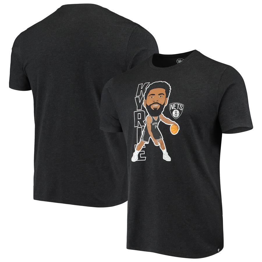 Kyrie Irving Brooklyn Nets '47 Bobblehead T-Shirt - Heathered Black