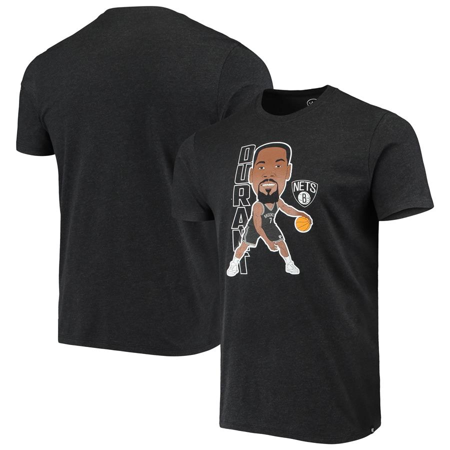 Kevin Durant Brooklyn Nets '47 Bobblehead T-Shirt - Heathered Black