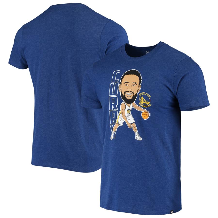 Stephen Curry Golden State Warriors '47 Bobblehead T-Shirt - Heathered Royal