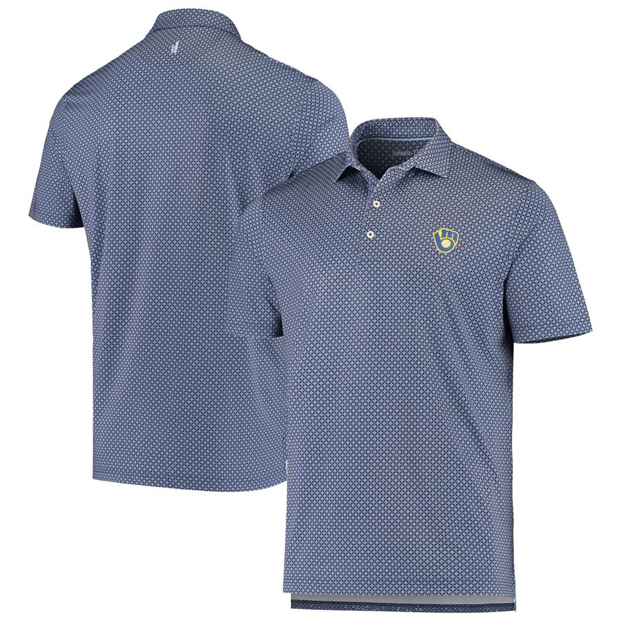 Milwaukee Brewers johnnie-O Howe Polo - Navy