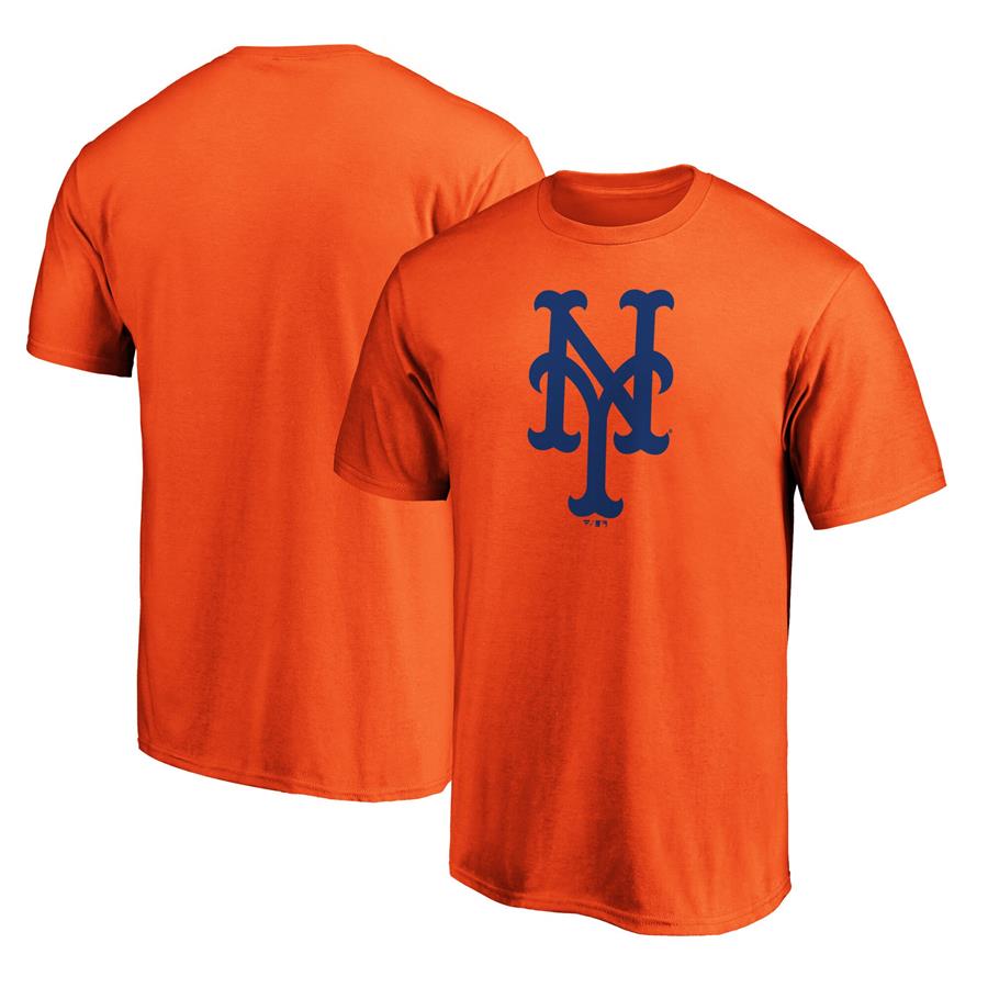 New York Mets Fanatics Branded Official Logo T-Shirt - Orange