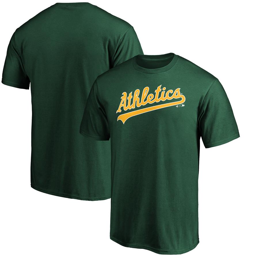 Oakland Athletics Fanatics Branded Official Wordmark T-Shirt - Green