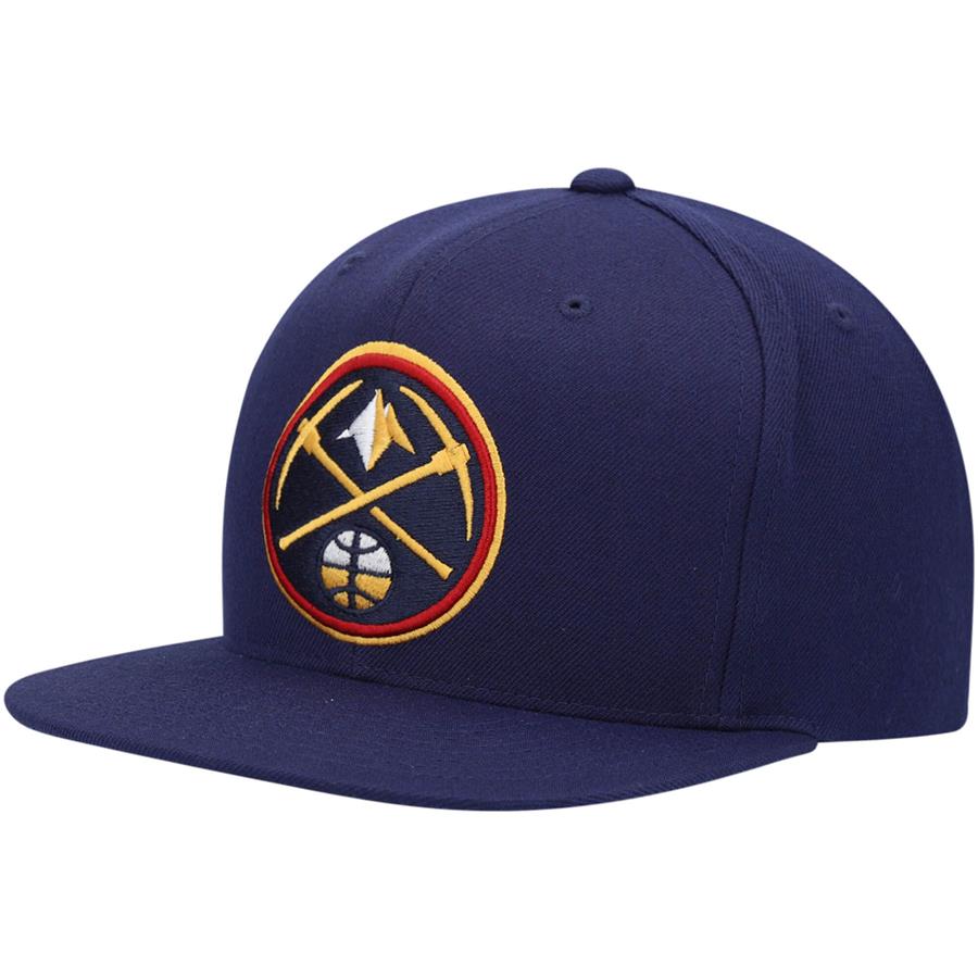Denver Nuggets Mitchell & Ness Team Ground Snapback Hat - Navy