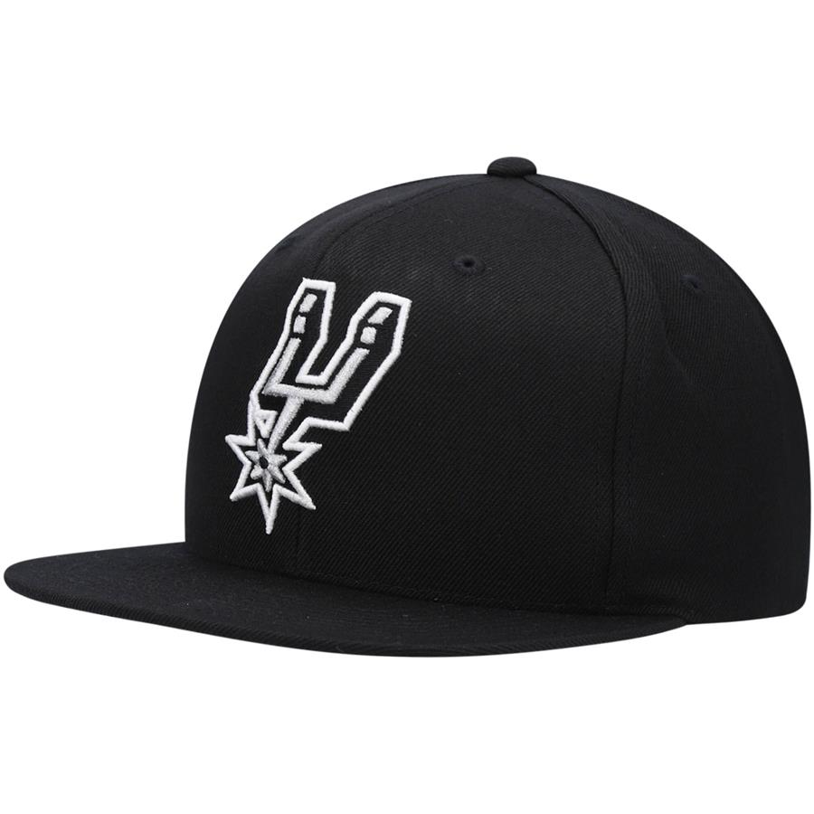San Antonio Spurs Mitchell & Ness Team Ground Snapback Hat - Black