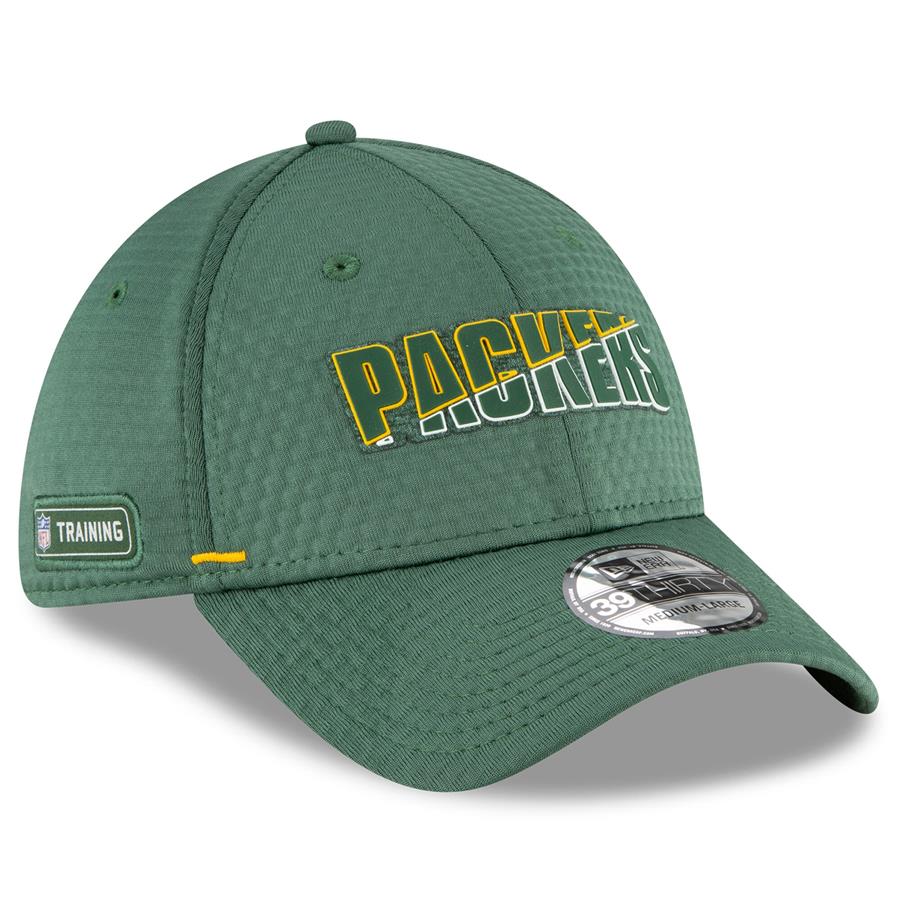 Green Bay Packers New Era 2020 NFL Summer Sideline Official 39THIRTY Flex Hat - Green