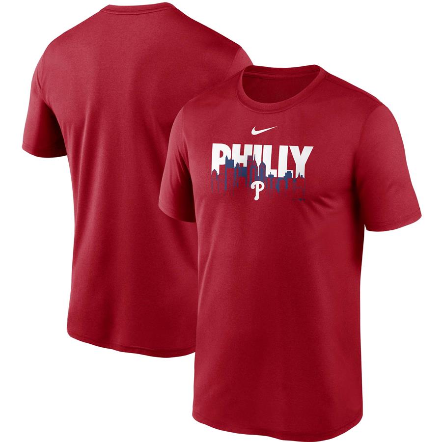Philadelphia Phillies Nike Local Skyline Legend Performance T-Shirt - Red