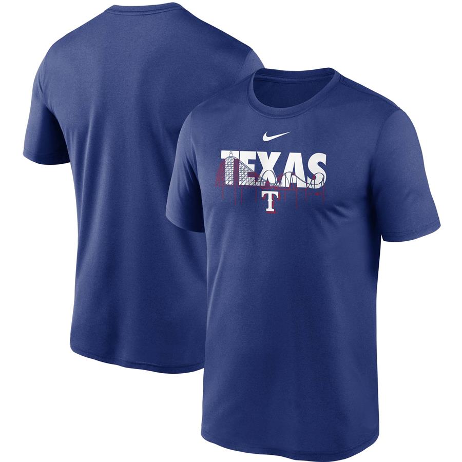 Texas Rangers Nike Local Skyline Legend Performance T-Shirt - Royal