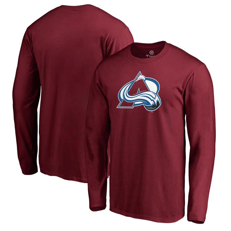 Colorado Avalanche Fanatics Branded Primary Team Logo Long Sleeve T-Shirt - Burgundy