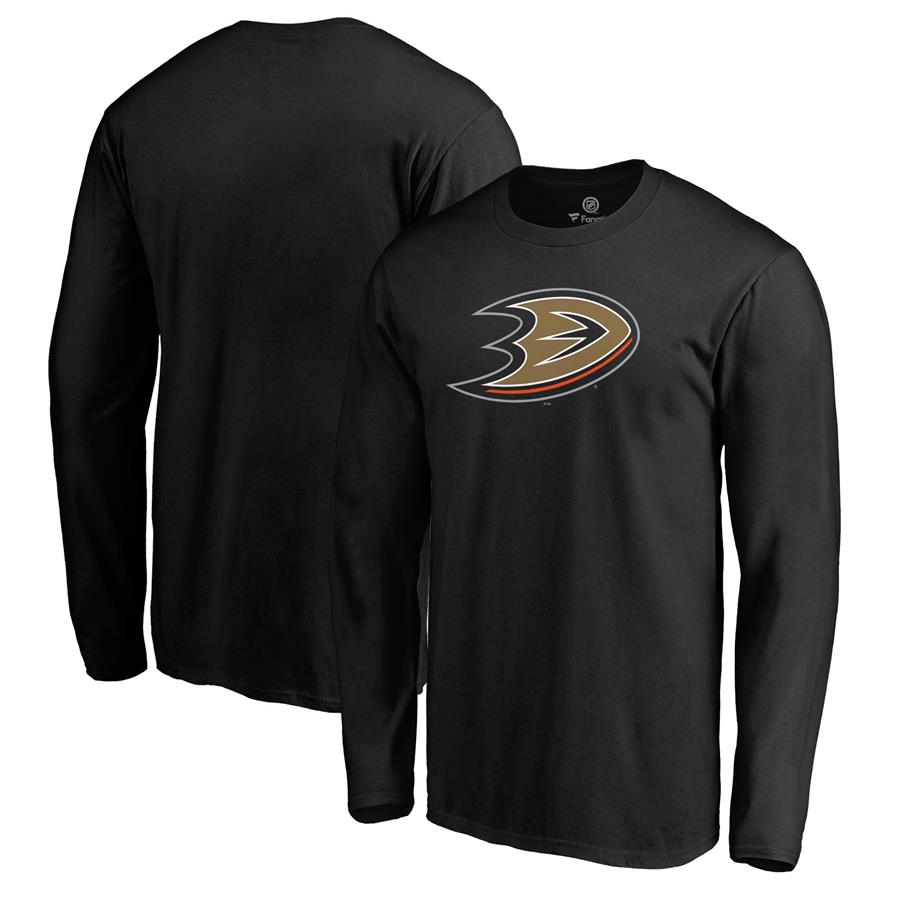 Anaheim Ducks Fanatics Branded Primary Team Logo Long Sleeve T-Shirt - Black