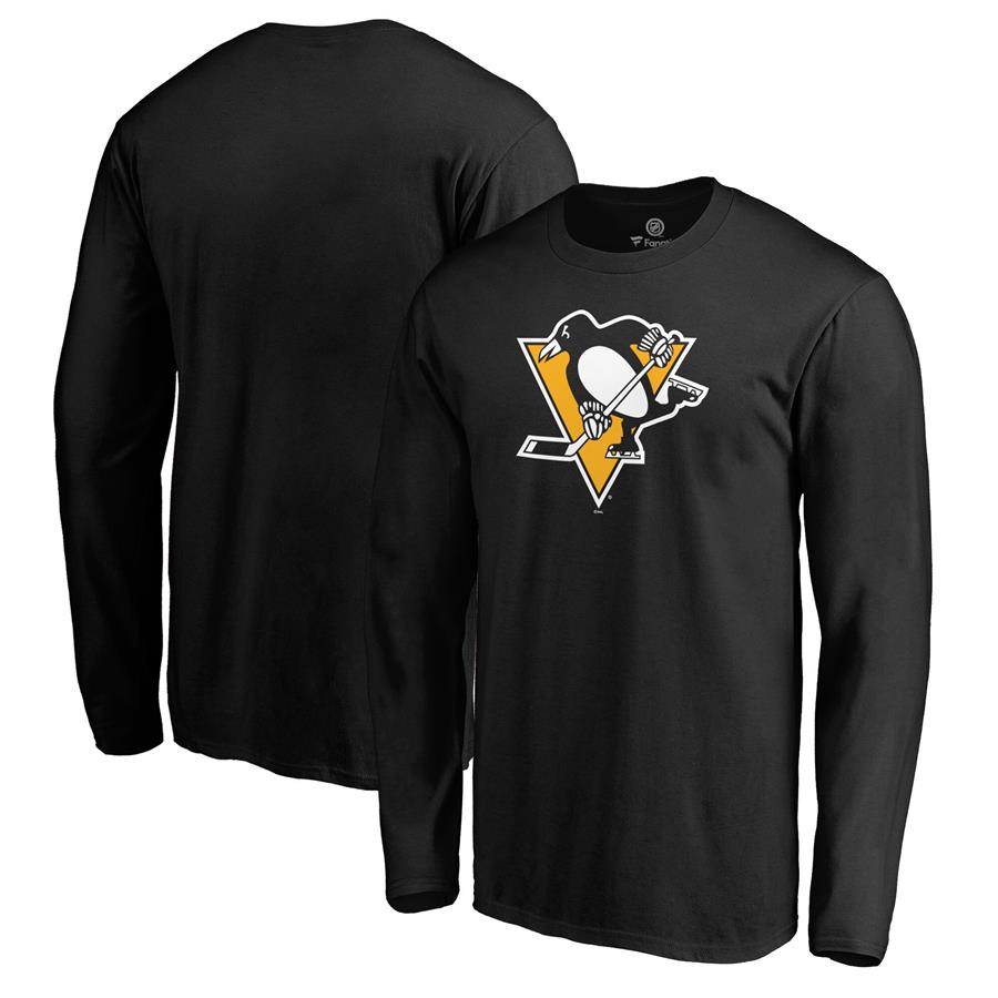 Pittsburgh Penguins Fanatics Branded Primary Team Logo Long Sleeve T-Shirt - Black
