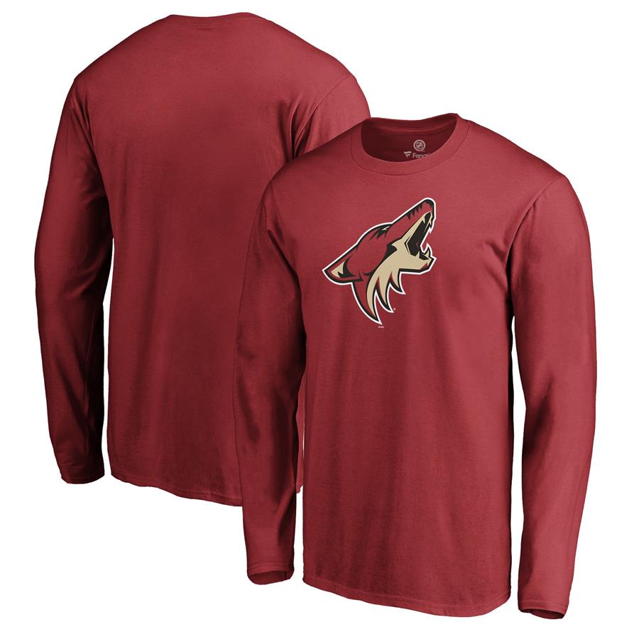 Arizona Coyotes Fanatics Branded Primary Team Logo Long Sleeve T-Shirt - Garnet