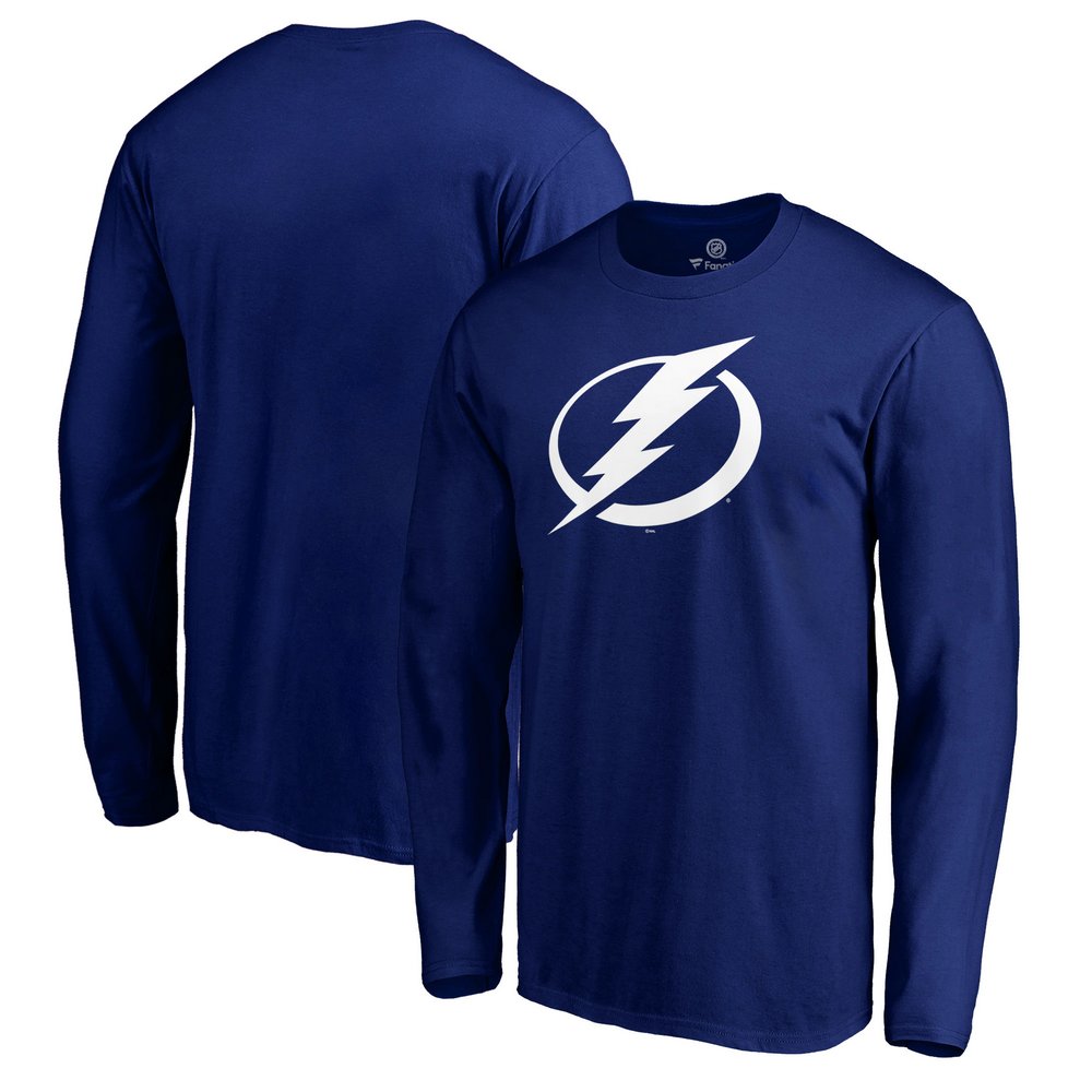 Tampa Bay Lightning Fanatics Branded Primary Team Logo Long Sleeve T-Shirt - Blue
