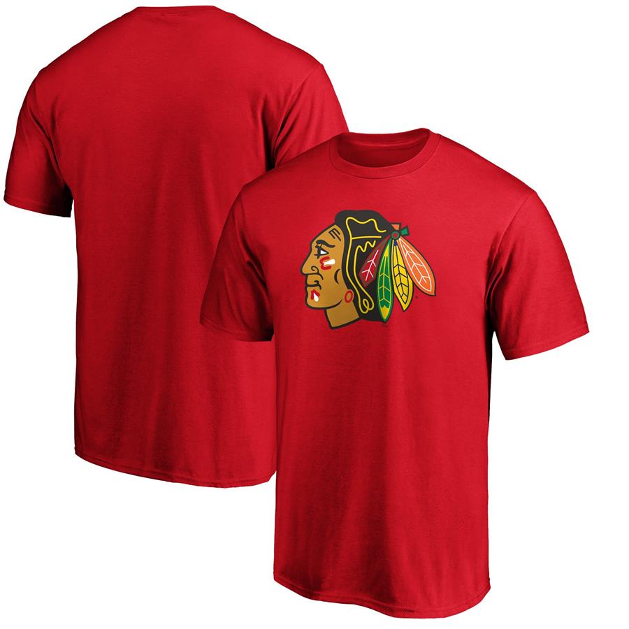 Chicago Blackhawks Fanatics Branded Team Primary Logo T-Shirt - Red