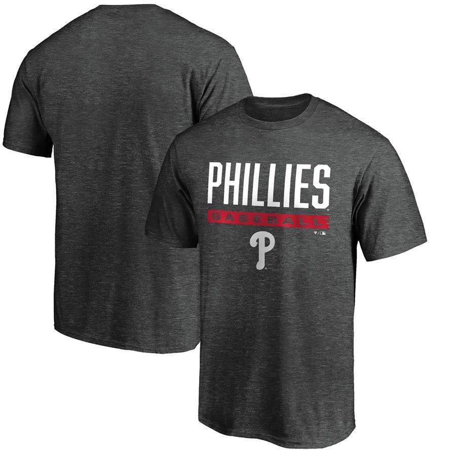 Philadelphia Phillies Fanatics Branded Win Stripe T-Shirt - Charcoal