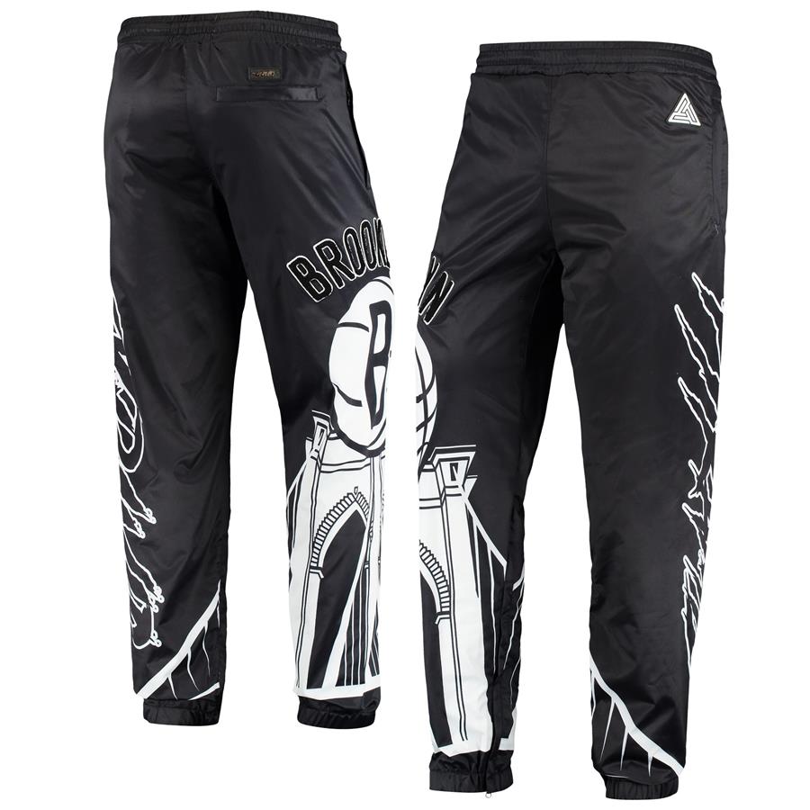 Brooklyn Nets Pro Standard x Black Pyramid Sublimated Jogger Pants - Black