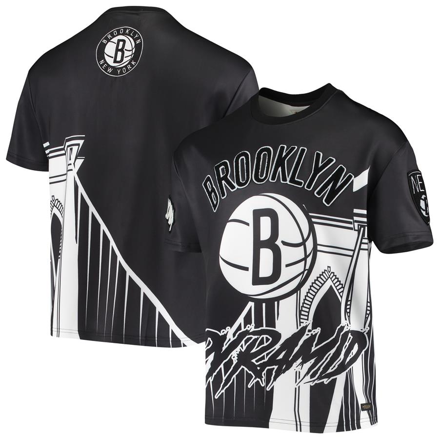 Brooklyn Nets Pro Standard x Black Pyramid Sublimated T-Shirt - Black