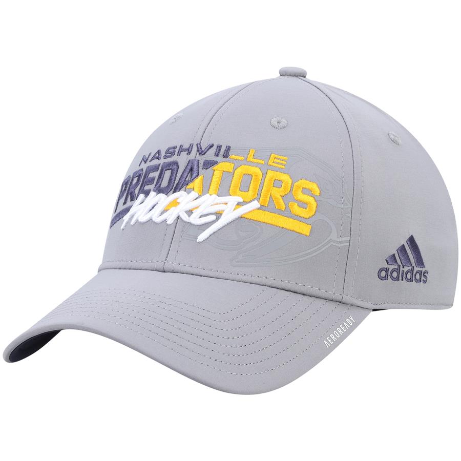 Nashville Predators adidas Fade to Fade Flex Hat - Gray