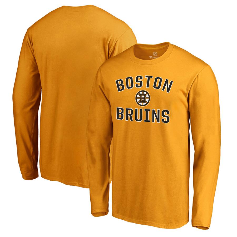 Boston Bruins Fanatics Branded Team Victory Arch Long Sleeve T-Shirt - Gold