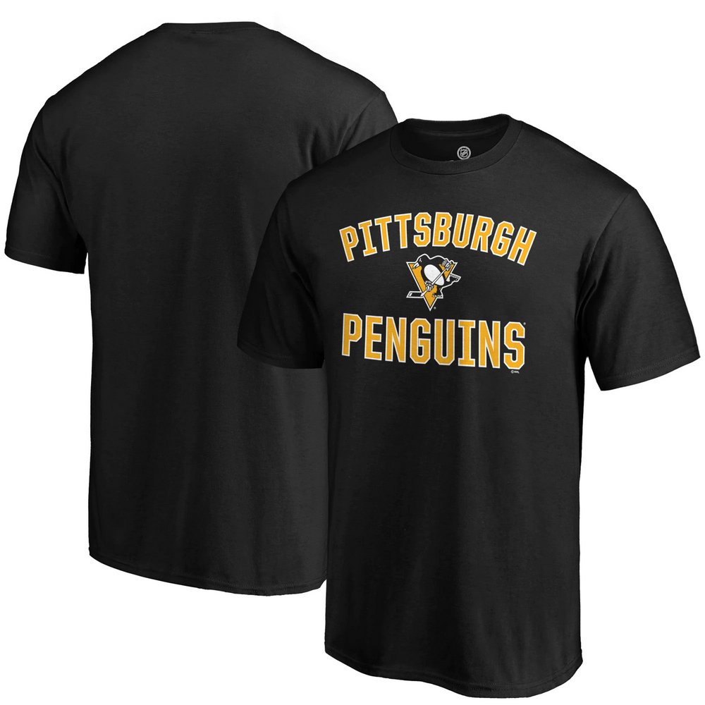 Pittsburgh Penguins Fanatics Branded Team Victory Arch T-Shirt - Black