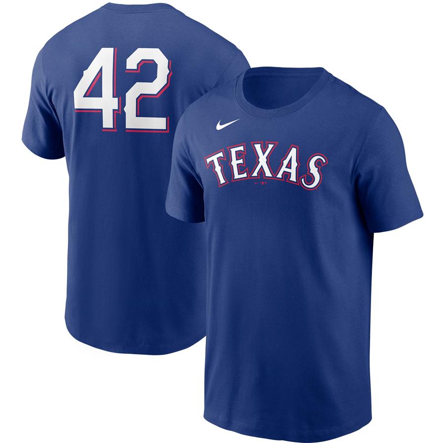 Texas Rangers Nike Jackie Robinson Day Team 42 T-Shirt - Royal
