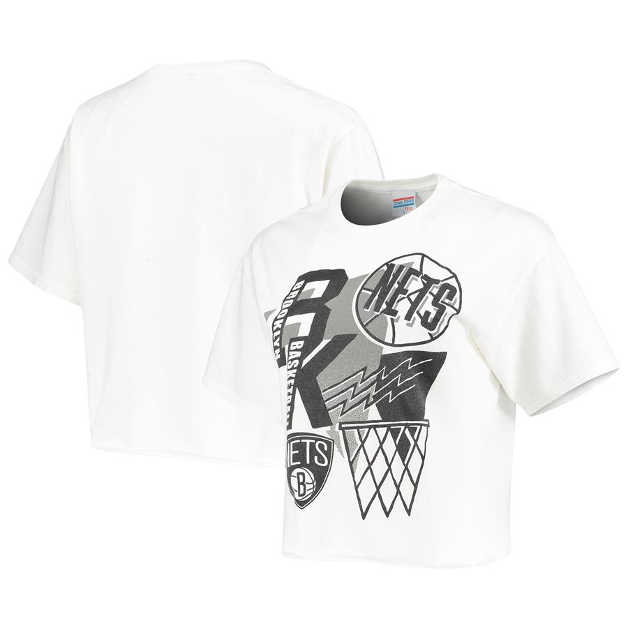 Brooklyn Nets Junk Food Women's Hometown Crop Top T-Shirt - White