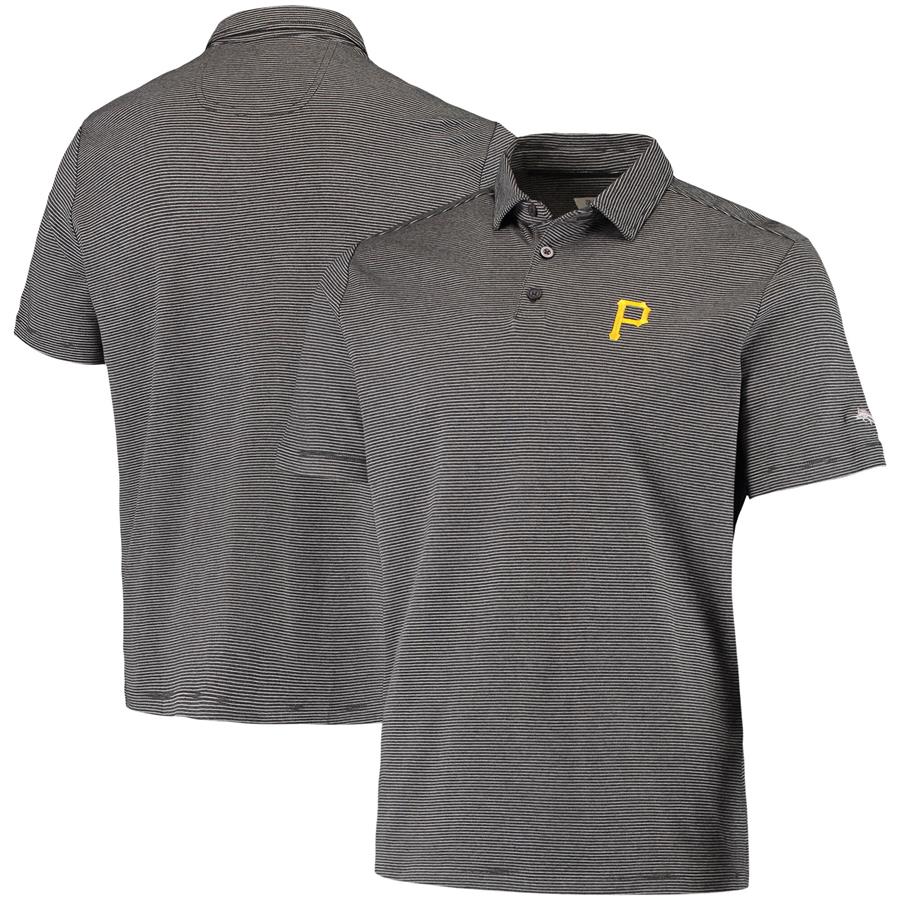 Pittsburgh Pirates Tommy Bahama Pacific Shore Polo - Charcoal
