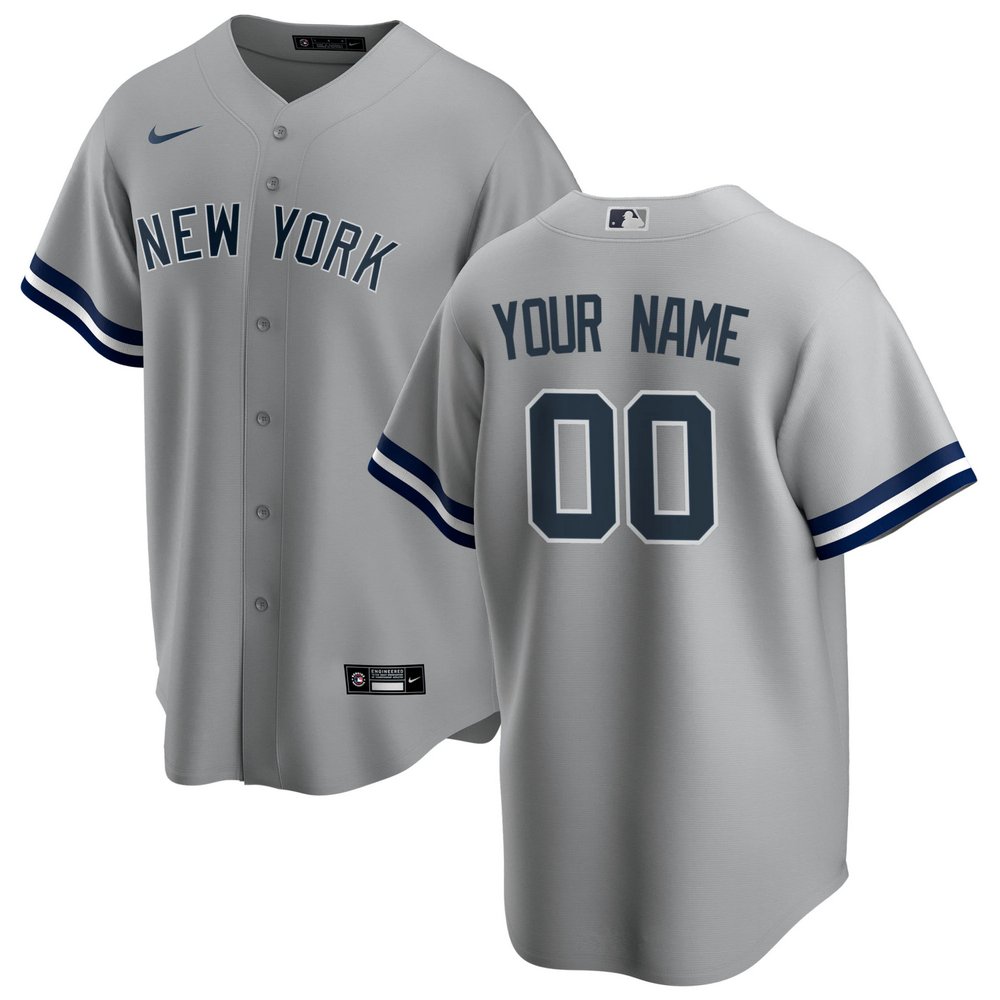 Джерси New York Yankees Nike Road Replica Custom (серый)