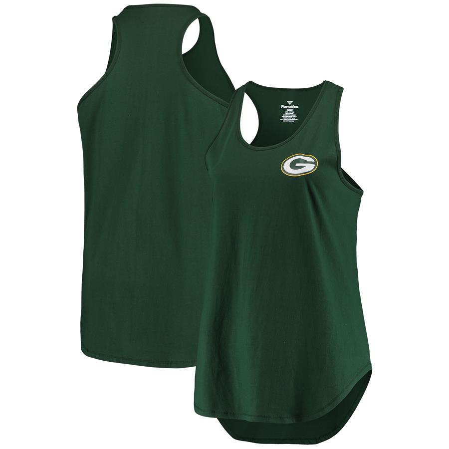 Green Bay Packers Fanatics Branded Women's Plus Size Racerback Tank Top - Green