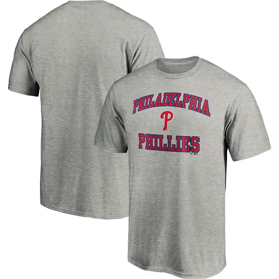 Philadelphia Phillies Fanatics Branded Heart & Soul T-Shirt - Heathered Gray
