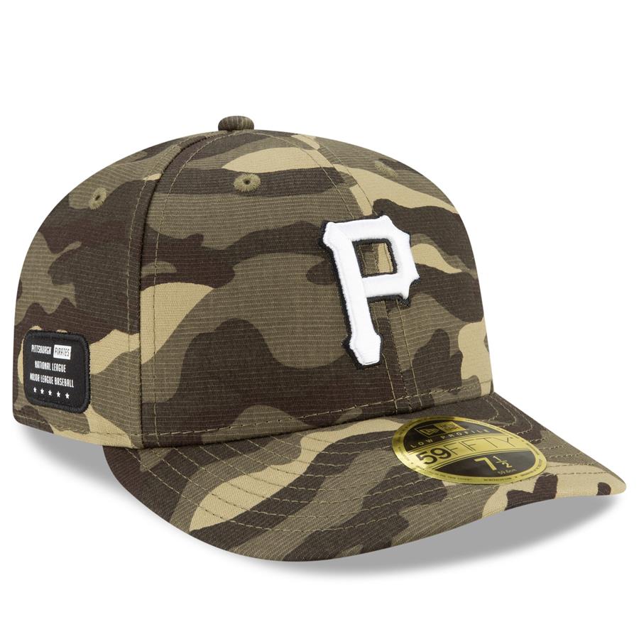 Pittsburgh Pirates New Era 2021 Armed Forces Day On-Field Low Profile 59FIFTY Fitted Hat - Camo