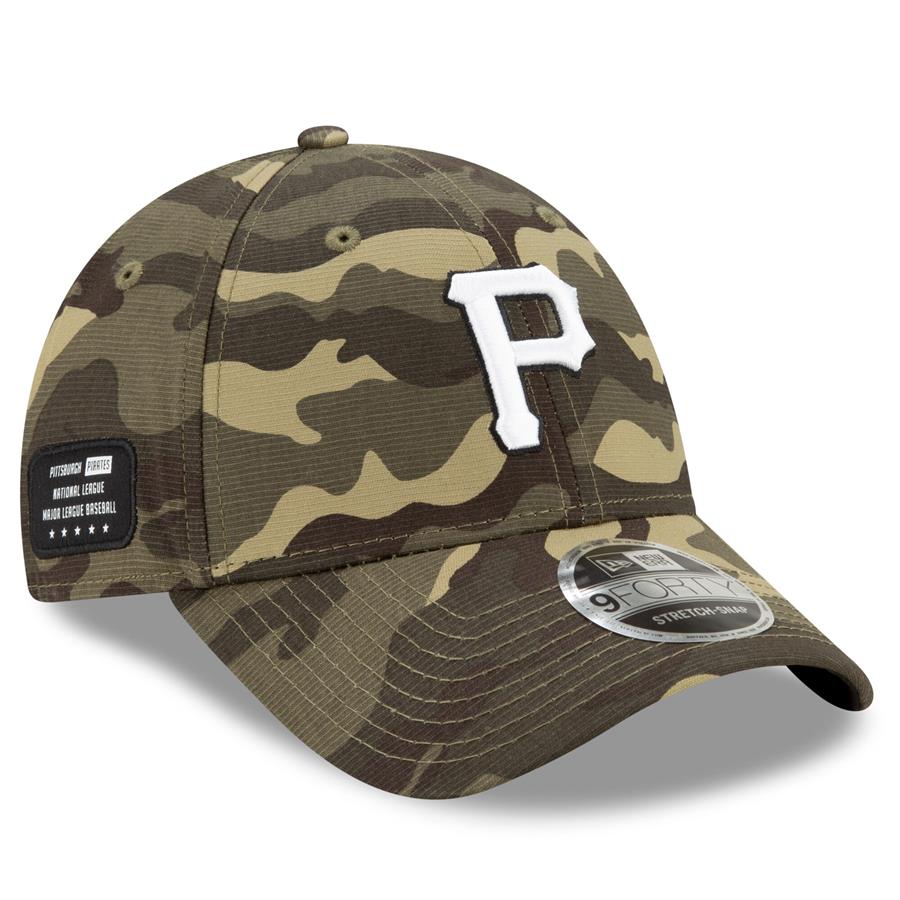 Pittsburgh Pirates New Era 2021 Armed Forces Day 9FORTY Adjustable Hat - Camo