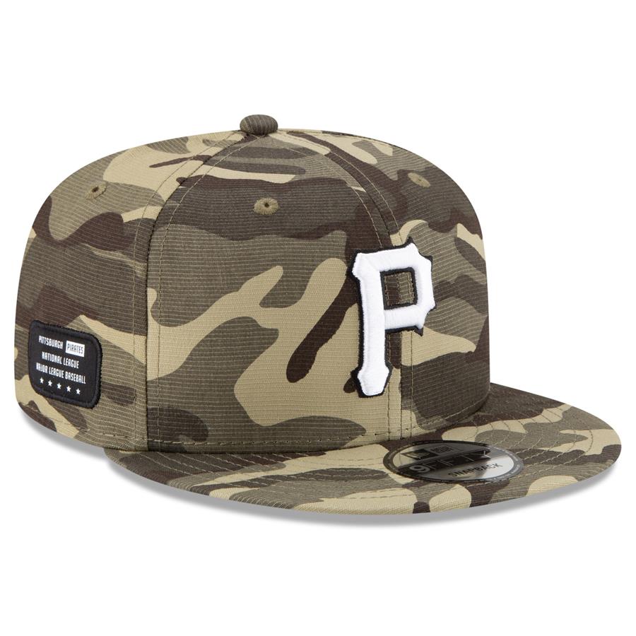 Pittsburgh Pirates New Era 2021 Armed Forces Day 9FIFTY Snapback Adjustable Hat - Camo