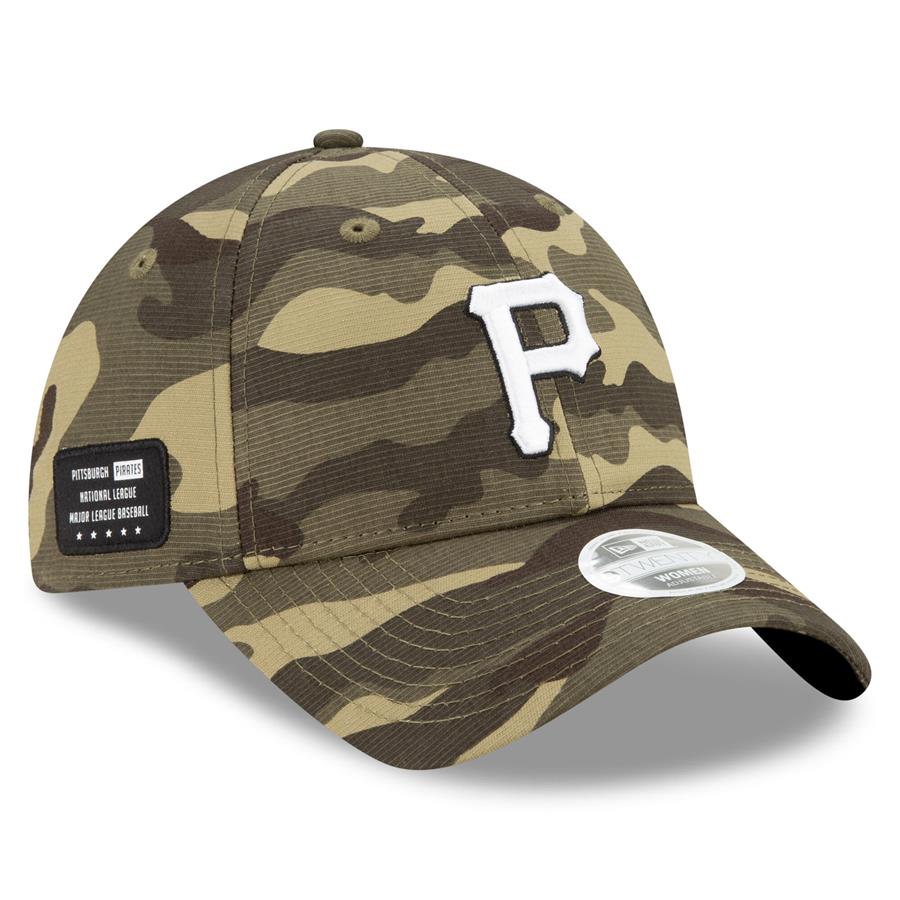 Pittsburgh Pirates New Era Women's 2021 Armed Forces Day 9TWENTY Adjustable Hat - Camo