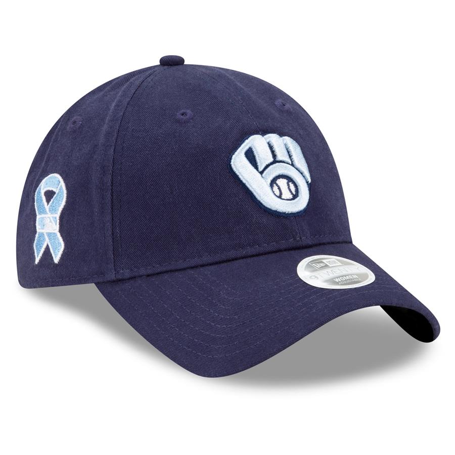 Milwaukee Brewers New Era Women's 2021 Father's Day 9TWENTY Adjustable Hat - Navy
