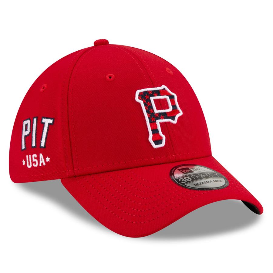 Pittsburgh Pirates New Era 4th of July 39THIRTY Flex Hat - Red