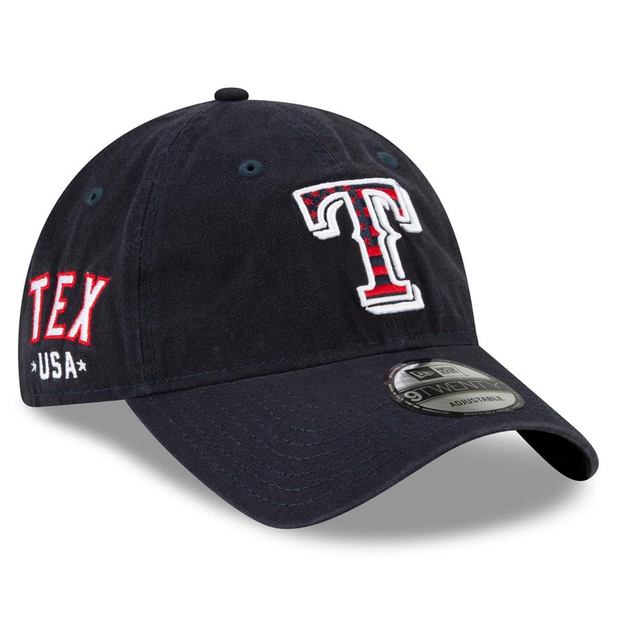 Texas Rangers New Era 4th of July 9TWENTY Adjustable Hat - Navy