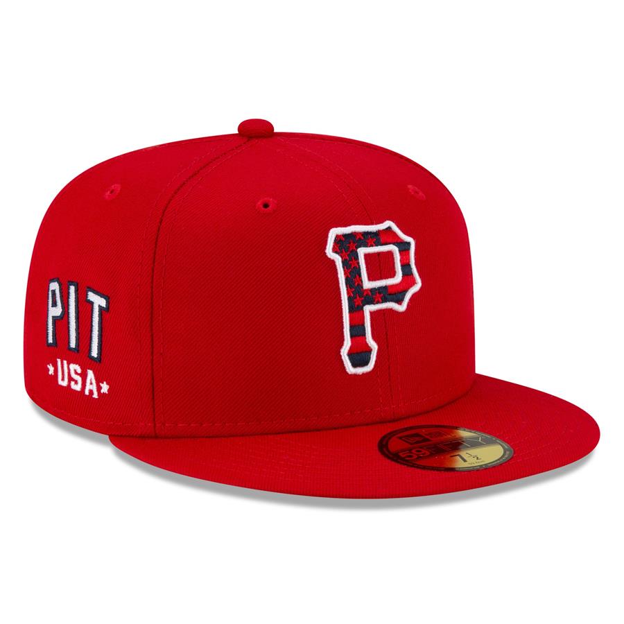 Pittsburgh Pirates New Era 4th of July On-Field 59FIFTY Fitted Hat - Red