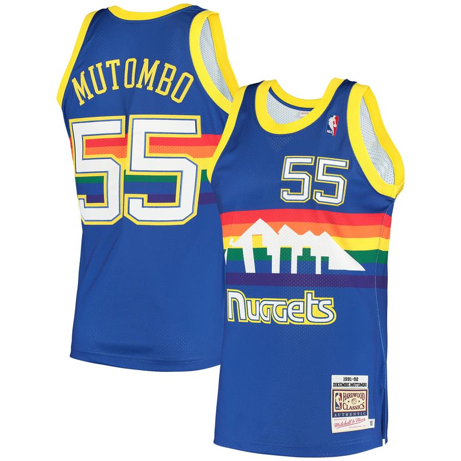 Dikembe Mutombo Denver Nuggets Mitchell & Ness 1991 Hardwood Classics Authentic Jersey - Royal