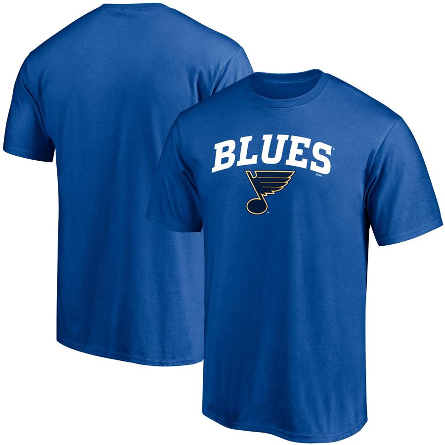 St. Louis Blues Fanatics Branded Team Logo Lockup T-Shirt - Blue
