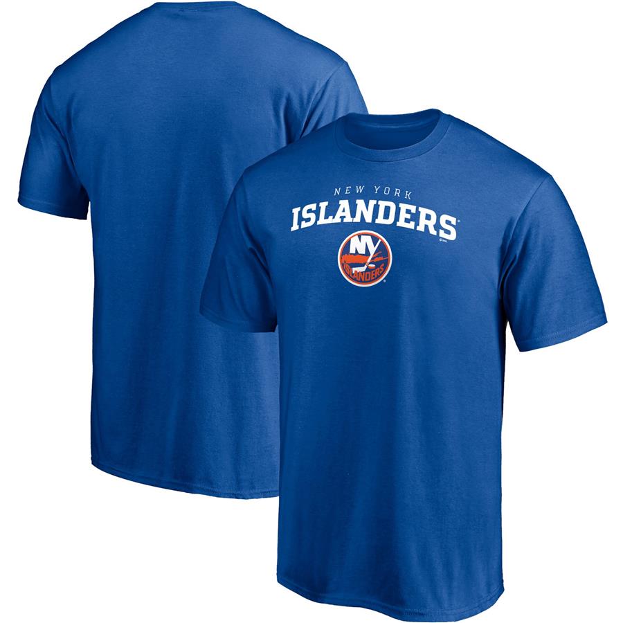 New York Islanders Fanatics Branded Team Logo Lockup T-Shirt - Royal