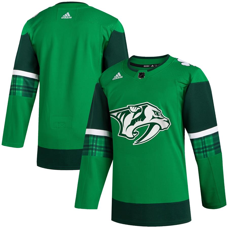 Nashville Predators adidas 2020 St. Patrick's Day Jersey - Green