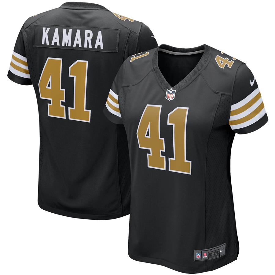 Alvin Kamara New Orleans Saints Nike Women's Alternate Game Player Jersey - Black