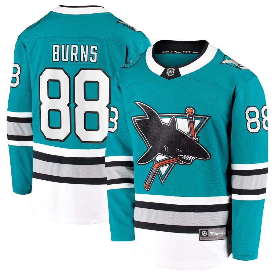 Brent Burns San Jose Sharks Fanatics Branded 30th Anniversary Premier Breakaway Player Jersey - Teal
