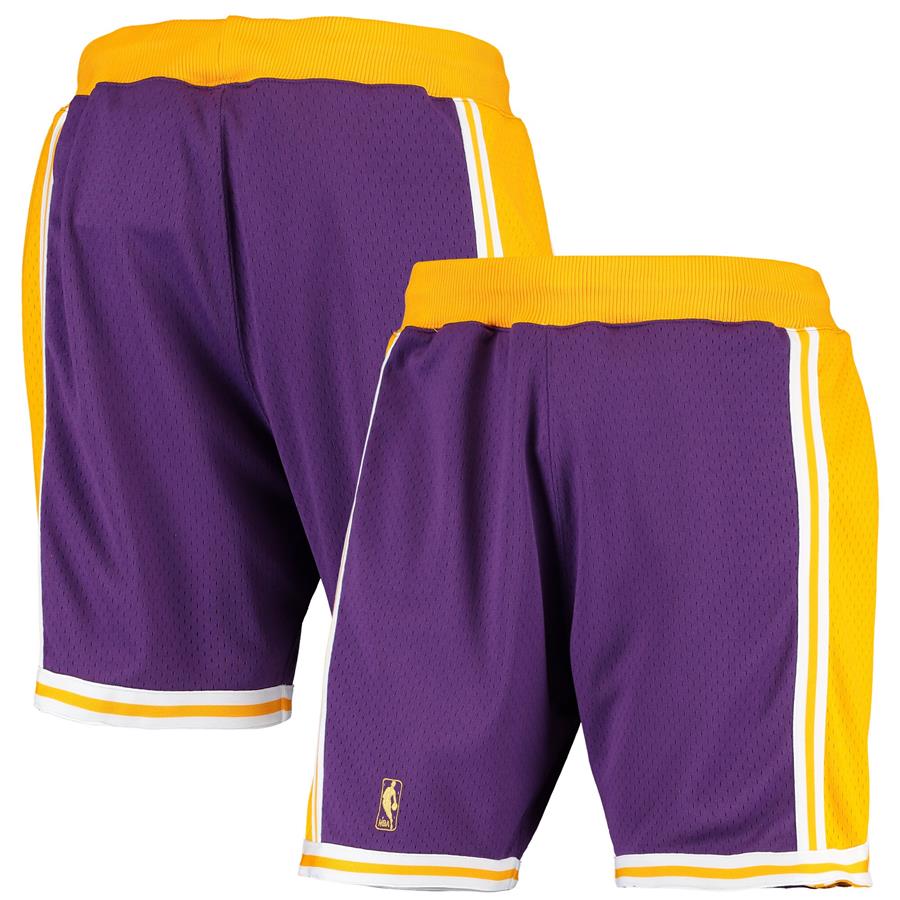 Los Angeles Lakers Mitchell & Ness 1996-1997 Hardwood Classics Throwback Authentic Shorts - Purple