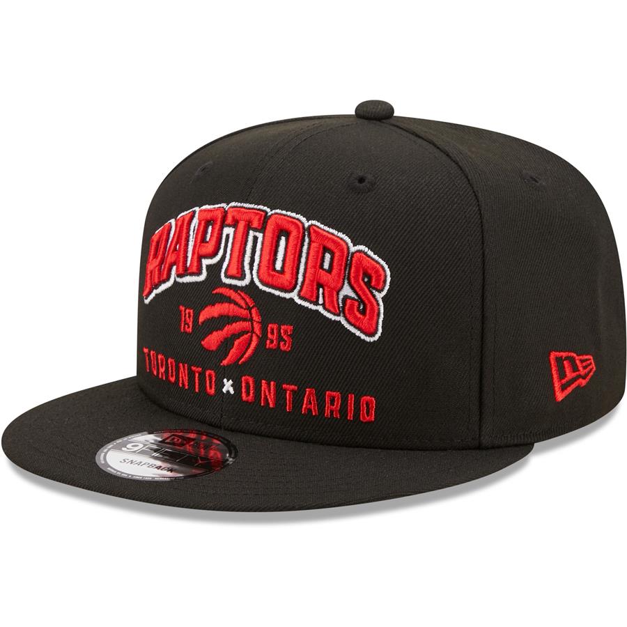 Toronto Raptors New Era Stacked 9FIFTY Snapback Hat - Black