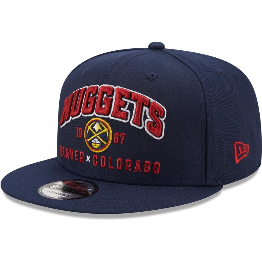 Denver Nuggets New Era Stacked 9FIFTY Snapback Hat - Navy