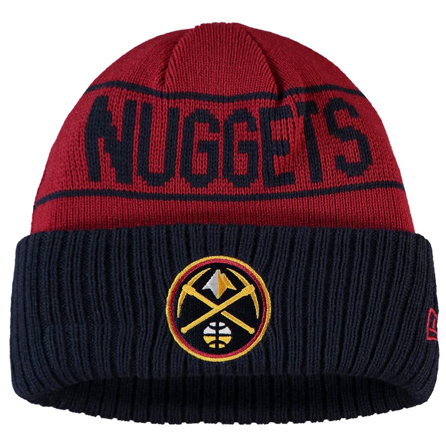 Denver Nuggets New Era Reversible Cuffed Knit Hat - Navy