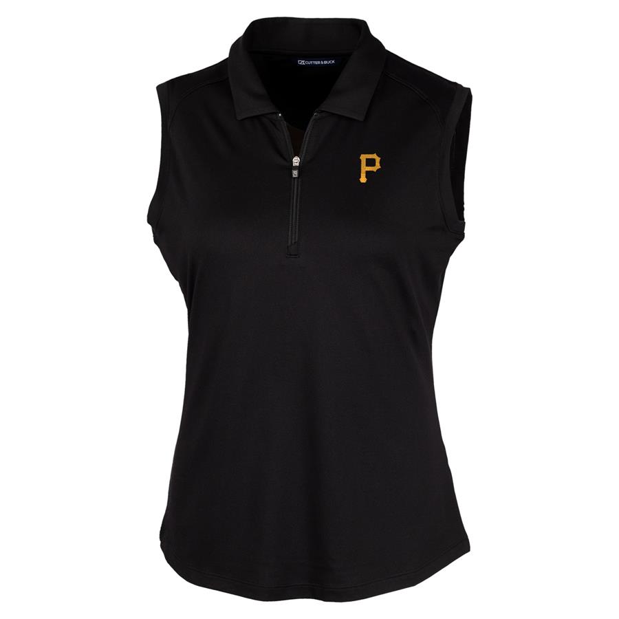 Pittsburgh Pirates Cutter & Buck Women's Forge Sleeveless Polo - Black